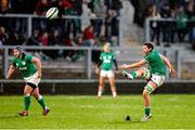 30 April 2022; Hannah O'Connor of Ireland kicks a penalty during the Tik Tok Women's Six Nations Rugby Championship match between Ireland and Scotland at Kingspan Stadium in Belfast. Photo by John Dickson/Sportsfile