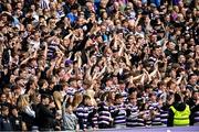 1 May 2022; The Terenure supporters during the Energia All-Ireland League Division 1 Final match between Clontarf and Terenure at Aviva Stadium in Dublin. Photo by Oliver McVeigh/Sportsfile