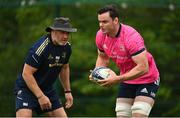 2 May 2022; James Ryan, right, and forwards and scrum coach Robin McBryde during a Leinster Rugby squad training session at UCD in Dublin. Photo by Seb Daly/Sportsfile