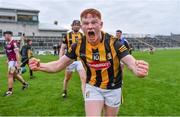 2 May 2022; Andy Hickey of Kilkenny celebrates after his side's victory in the oneills.com Leinster GAA Hurling Under 20 Championship Semi-Final match between Kilkenny and Galway at O'Connor Park in Tullamore, Offaly. Photo by Ben McShane/Sportsfile