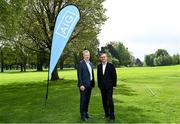 3 May 2022; AIG Ireland General Manager Aidan Connaughton, left, and Golf Ireland CEO Mark Kennelly in attendance at the launch of this year's AIG Men's and Women's Cups and Shields and AIG Men's and Women's Irish Amateur Close Championships at Elm Park Golf Club in Dublin. AIG also revealed online discounted offers on new car and home insurance policies for Golf Ireland members - for more details go to www.aig.ie/golfer or call 1800407407. Photo by David Fitzgerald/Sportsfile