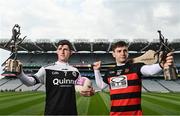 3 May 2022; Kilcoo footballer Eugene Branagan, left, with his AIB GAA club footballer of the year award, and Ballygunner hurler Dessie Hutchinson, with his AIB GAA club hurler of the year award during the AIB GAA Club Players’ Awards 2021/22 at Croke Park in Dublin. Photo by Sam Barnes/Sportsfile