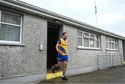30 April 2022; Roscommon captain Donie Smith makes his way from the dressing room to the pitch for the second half of the Connacht GAA Football Senior Championship Semi-Final match between Roscommon and Sligo at Markievicz Park in Sligo. Photo by Brendan Moran/Sportsfile