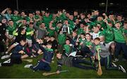 4 May 2022; Limerick players and supporters celebrate after their side's victory in the oneills.com Munster GAA Hurling U20 Championship Final match between Limerick and Tipperary at TUS Gaelic Grounds in Limerick. Photo by Seb Daly/Sportsfile