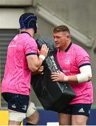 6 May 2022; Tadhg Furlong, right, and James Ryan during the Leinster Rugby captain's run at Mattoli Woods Welford Road in Leicester, England. Photo by Harry Murphy/Sportsfile