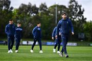 6 May 2022; UCD players, including Luke Boore, right, walk the pitch before before the SSE Airtricity League Premier Division match between UCD and Dundalk at UCD Bowl in Belfield, Dublin. Photo by Ben McShane/Sportsfile