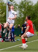 6 May 2022; Conor Rankin of Ulster keeps the ball in play during an A Interprovincials match between Munster and Ulster at the University of Limerick in Limerick, Ireland Photo. by John Dickson/Dicksondigital