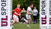 6 May 2022; Shea O'Brien of Ulster scores during an 'A' Interprovincial match between Munster and Ulster at University of Limerick in Limerick. Photo by John Dickson/Sportsfile