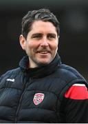 6 May 2022; Derry City manager Ruaidhrí Higgins before the SSE Airtricity League Premier Division match between Derry City and Bohemians at The Ryan McBride Brandywell Stadium in Derry. Photo by Stephen McCarthy/Sportsfile