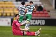 6 May 2022; Finn Harps goalkeeper Mark McGinley reacts after conceding a third goal during the SSE Airtricity League Premier Division match between Shamrock Rovers and Finn Harps at Tallaght Stadium in Dublin. Photo by Seb Daly/Sportsfile