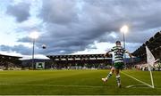 6 May 2022; Jack Byrne of Shamrock Rovers takes a corner kick during the SSE Airtricity League Premier Division match between Shamrock Rovers and Finn Harps at Tallaght Stadium in Dublin. Photo by Seb Daly/Sportsfile