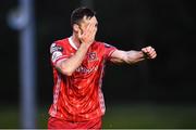 6 May 2022; Patrick Hoban of Dundalk celebrates after scoring his side's second goal during the SSE Airtricity League Premier Division match between UCD and Dundalk at UCD Bowl in Belfield, Dublin. Photo by Ben McShane/Sportsfile