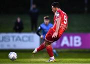 6 May 2022; Patrick Hoban of Dundalk scores his side's second goal, from a penalty, during the SSE Airtricity League Premier Division match between UCD and Dundalk at UCD Bowl in Belfield, Dublin. Photo by Ben McShane/Sportsfile
