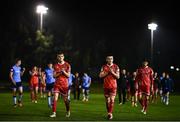 6 May 2022; Dundalk players Lewis Macari, left, and Darragh Leahy after their side's drawn SSE Airtricity League Premier Division match between UCD and Dundalk at UCD Bowl in Belfield, Dublin. Photo by Ben McShane/Sportsfile