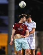 6 May 2022; Jake Hegarty of Cobh Ramblers in action against Charlie Lyons of Galway United during the SSE Airtricity League First Division match between Cobh Ramblers and Galway United FC at St Colman's Park in Cobh, Cork. Photo by Michael P Ryan/Sportsfile