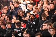 6 May 2022; Bohemians supporters during the SSE Airtricity League Premier Division match between Derry City and Bohemians at The Ryan McBride Brandywell Stadium in Derry. Photo by Stephen McCarthy/Sportsfile