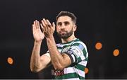 6 May 2022; Roberto Lopes of Shamrock Rovers after his side's victory in the SSE Airtricity League Premier Division match between Shamrock Rovers and Finn Harps at Tallaght Stadium in Dublin. Photo by Seb Daly/Sportsfile