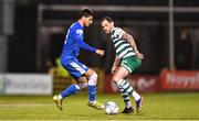 6 May 2022; Filip Mihaljevic of Finn Harps in action against Chris McCann of Shamrock Rovers during the SSE Airtricity League Premier Division match between Shamrock Rovers and Finn Harps at Tallaght Stadium in Dublin. Photo by Seb Daly/Sportsfile