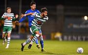 6 May 2022; Barry Cotter of Shamrock Rovers in action against Filip Mihaljevic of Finn Harps during the SSE Airtricity League Premier Division match between Shamrock Rovers and Finn Harps at Tallaght Stadium in Dublin. Photo by Seb Daly/Sportsfile