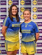 6 May 2022; The 2022 Teams of the Lidl Ladies National Football League awards were presented at Croke Park on Friday, May 6. The best players from the four divisions in the Lidl National Football Leagues were selected by the LGFA’s All Star committee. Leitrim players Michelle Guckian, left, and Clare Owens. Photo by Ramsey Cardy/Sportsfile