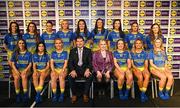 6 May 2022; The 2022 Teams of the Lidl Ladies National Football League awards were presented at Croke Park on Friday, May 6. The best players from the four divisions in the Lidl National Football Leagues were selected by the LGFA’s All Star committee. Division 4 team, back row, from left, Eimear Smyth of Fermanagh, Ellee McEvoy of Offaly, Amy Gavin Mangan of Offaly, Molly McGloin of Fermanagh, Sophie Hennessy of Limerick, Michelle Guckian of Leitrim, Bláithín Bogue of Fermanagh, Annie Kehoe of Offaly, and Becky Bryant of Offaly. Front row, from left, Róisín Ennis of Offaly, Nicole Buckley of Offaly, Clare Owens of Leitrim, Mícheál Naughton, Ladies Gaelic Football Association President, Fiona Fagan, Marketing Director, Lidl Ireland, Cathy Mee of Limerick, Róisín Ambrose of Limerick and Iris Kennelly of Limerick. Photo by Ramsey Cardy/Sportsfile
