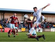 6 May 2022; Edward McCarthy of Galway United in action against James McCarthy of Cobh Ramblers during the SSE Airtricity League First Division match between Cobh Ramblers and Galway United FC at St Colman's Park in Cobh, Cork. Photo by Michael P Ryan/Sportsfile