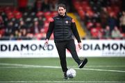 6 May 2022; Derry City manager Ruaidhrí Higgins before the SSE Airtricity League Premier Division match between Derry City and Bohemians at The Ryan McBride Brandywell Stadium in Derry. Photo by Stephen McCarthy/Sportsfile