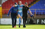 7 May 2022; Lauryn O'Callaghan of Peamount United leaves the field after picking up an injury during the SSE Airtricity Women's National League match between Shelbourne and Peamount United at Tolka Park in Dublin. Photo by Sam Barnes/Sportsfile