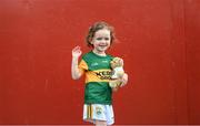 7 May 2022; Kerry supporter Olivia Griffin, age 3, from Dromid, before the Munster GAA Football Senior Championship Semi-Final match between Cork and Kerry at Páirc Ui Rinn in Cork. Photo by Stephen McCarthy/Sportsfile