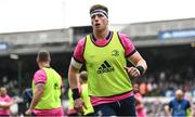 7 May 2022; Joe McCarthy of Leinster warms up before the Heineken Champions Cup Quarter-Final match between Leicester Tigers and Leinster at Mattoli Woods Welford Road Stadium in Leicester, England. Photo by Harry Murphy/Sportsfile