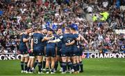 7 May 2022; Leinster players huddle before the Heineken Champions Cup Quarter-Final match between Leicester Tigers and Leinster at Mattoli Woods Welford Road Stadium in Leicester, England. Photo by Harry Murphy/Sportsfile