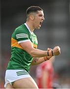 7 May 2022; Tony Brosnan of Kerry celebrates scoring a point during the Munster GAA Football Senior Championship Semi-Final match between Cork and Kerry at Páirc Ui Rinn in Cork. Photo by Stephen McCarthy/Sportsfile