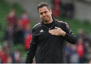 7 May 2022; Munster head coach Johann van Graan after the Heineken Champions Cup Quarter-Final match between Munster and Toulouse at Aviva Stadium in Dublin. Photo by Brendan Moran/Sportsfile