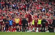 7 May 2022; Ben Healy of Munster and his teammates and staff watch as his second kick in the 'place kick' competition is missed  during the Heineken Champions Cup Quarter-Final match between Munster and Toulouse at Aviva Stadium in Dublin. Photo by Brendan Moran/Sportsfile