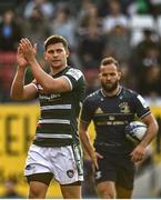 7 May 2022; Ben Youngs of Leicester Tigers applauds supporters during the Heineken Champions Cup Quarter-Final match between Leicester Tigers and Leinster at Mattoli Woods Welford Road Stadium in Leicester, England. Photo by Harry Murphy/Sportsfile