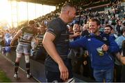 7 May 2022; Ross Molony of Leinster with supporters after his side's victory in the Heineken Champions Cup Quarter-Final match between Leicester Tigers and Leinster at Mattoli Woods Welford Road Stadium in Leicester, England. Photo by Harry Murphy/Sportsfile
