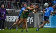 7 May 2022; Niamh Gallogly of Meath in action against Kate Sullivan of Dublin during the TG4 Leinster Senior Ladies Football Championship Round 2 match between Dublin and Meath at Parnell Park in Dublin. Photo by Sam Barnes/Sportsfile
