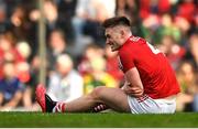 7 May 2022; Kevin Flahive of Cork awaits medical attention during the Munster GAA Football Senior Championship Semi-Final match between Cork and Kerry at Páirc Ui Rinn in Cork. Photo by Stephen McCarthy/Sportsfile