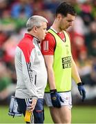 7 May 2022; Cork selector Ray Keane and Maurice Shanley before the Munster GAA Football Senior Championship Semi-Final match between Cork and Kerry at Páirc Ui Rinn in Cork. Photo by Stephen McCarthy/Sportsfile