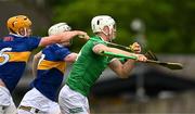 8 May 2022; Kyle Hayes of Limerick is tackled by Ronan Maher, left, and Seamus Kennedy of Tipperary during the Munster GAA Hurling Senior Championship Round 3 match between Limerick and Tipperary at TUS Gaelic Grounds in Limerick. Photo by Ray McManus/Sportsfile