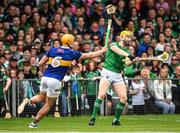 8 May 2022; Stephen Flanagan of Limerick in action against Ronan Maher of Tipperary during the Munster GAA Hurling Senior Championship Round 3 match between Limerick and Tipperary at TUS Gaelic Grounds in Limerick. Photo by Stephen McCarthy/Sportsfile