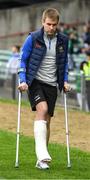 8 May 2022; Tipperary player John McGrath, who was injured in the recent Round 2 match between Tipperary and Clare, before the Munster GAA Hurling Senior Championship Round 3 match between Limerick and Tipperary at TUS Gaelic Grounds in Limerick. Photo by Ray McManus/Sportsfile