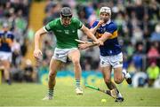 8 May 2022; Ronan Connolly of Limerick in action against Craig Morgan of Tipperary during the Munster GAA Hurling Senior Championship Round 3 match between Limerick and Tipperary at TUS Gaelic Grounds in Limerick. Photo by Stephen McCarthy/Sportsfile