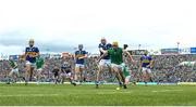 8 May 2022; Tom Morrisey of Limerick in action against Seamus Kennedy of Tipperary during the Munster GAA Hurling Senior Championship Round 3 match between Limerick and Tipperary at TUS Gaelic Grounds in Limerick. Photo by Stephen McCarthy/Sportsfile