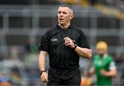 8 May 2022; Referee Liam Gordon during the Munster GAA Hurling Senior Championship Round 3 match between Limerick and Tipperary at TUS Gaelic Grounds in Limerick. Photo by Ray McManus/Sportsfile