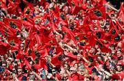 7 May 2022; Munster supporters during the Heineken Champions Cup Quarter-Final match between Munster and Toulouse at Aviva Stadium in Dublin. Photo by Ramsey Cardy/Sportsfile
