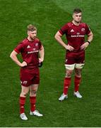 7 May 2022; Ben Healy, left, and Alex Kendellen of Munster after the Heineken Champions Cup Quarter-Final match between Munster and Toulouse at Aviva Stadium in Dublin. Photo by Ramsey Cardy/Sportsfile