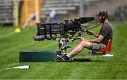8 May 2022; A camera operator at the Ulster GAA Football Senior Championship Semi-Final match between Cavan and Donegal at St Tiernach's Park in Clones, Monaghan. Photo by Piaras Ó Mídheach/Sportsfile