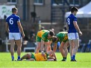 8 May 2022; Hugh McFadden of Donegal awaits medical attention for an injury during the Ulster GAA Football Senior Championship Semi-Final match between Cavan and Donegal at St Tiernach's Park in Clones, Monaghan. Photo by Piaras Ó Mídheach/Sportsfile