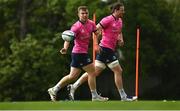 9 May 2022; Luke McGrath, left, and Jack Dunne during a Leinster rugby squad training session at UCD in Dublin. Photo by Harry Murphy/Sportsfile